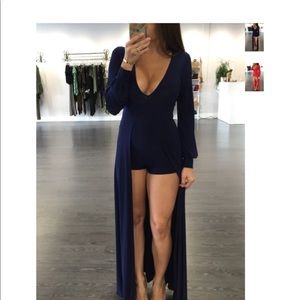 Navy blue romper dress size small